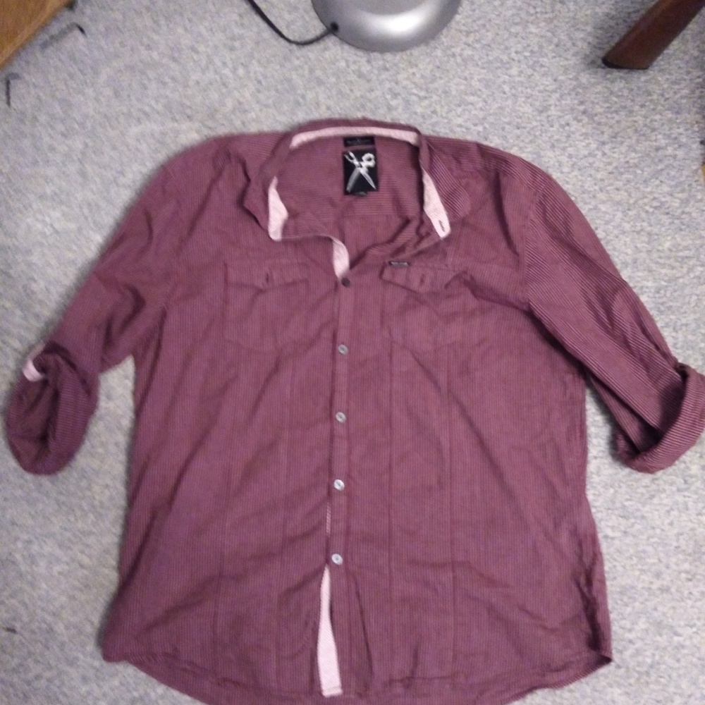 Marc Ecko Burgundy Dress Shirt